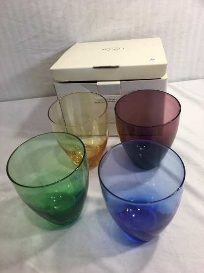 Collector Lenox Asorted Color Gems DOF S/4 SKU #6050744 Glass Size: 5"tall - See Pictures