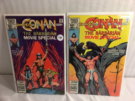 Lot of 2 Collector Vintage Marvel Conan The Barbarian Movie Special Comic Books No.1.2.