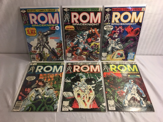 Lot of 6 Collector Vtg Marvel Comics ROM Spaceknight Comic Books No.1.5.6.7.8.9.