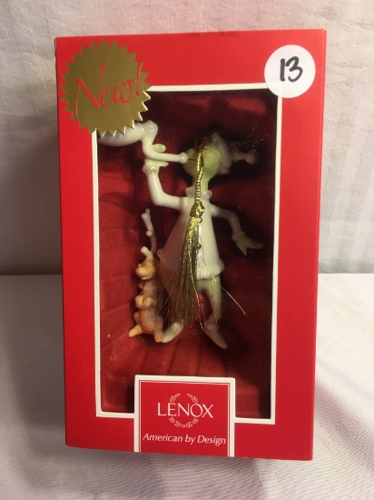 Lenox American By Design Dr. Seus Grinch's Sounding The Horn Christmas Ornament 6.5/8"
