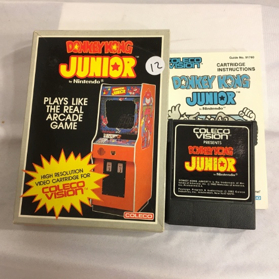 Collector Vintage 1982  ColecoVision Caleco Game "Donkey Kong Junior" By Nintendo