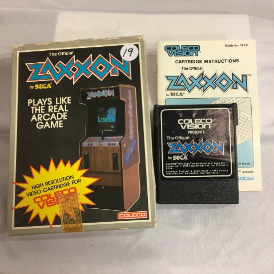 Collector Vintage The Official Caleco Vision Cartridge Game Zaxxon By Sega