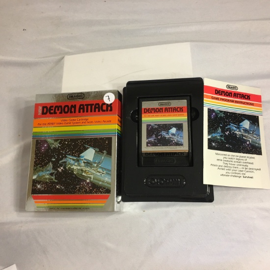 Collector Vintage 1982 Imagic  Demon Attack Video Game Cartridge For Atari