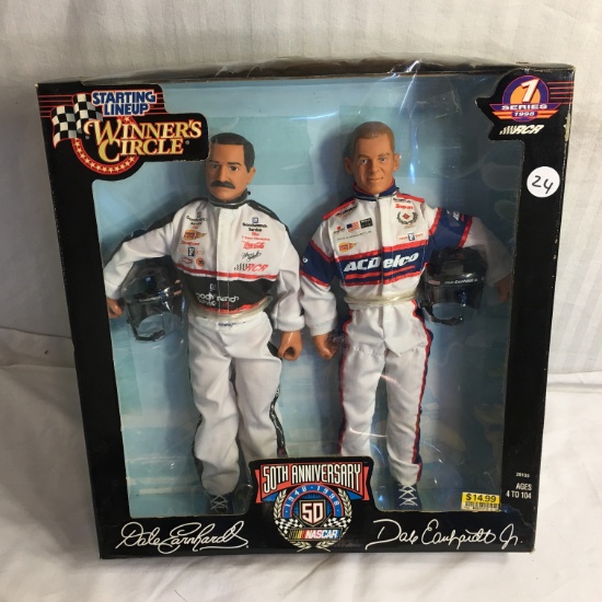 Collector Starting Lineup Winner's Circle Series 1 Dale Earnhardt & Jr. 12" tall Action Figures