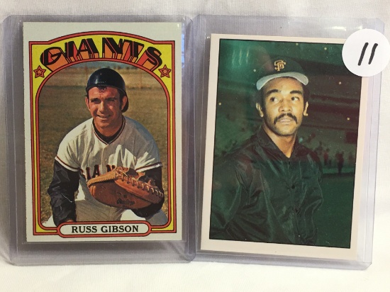 Lot of 2 Pcs Collector Vintage Sports Baseball Trading Cards Russ Gibson and Guillermo Naranjo Cards