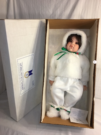 Collector Vintage Signed Artists Collectibles "Angel Snow" By Fayzal Spanos Porcelain Doll