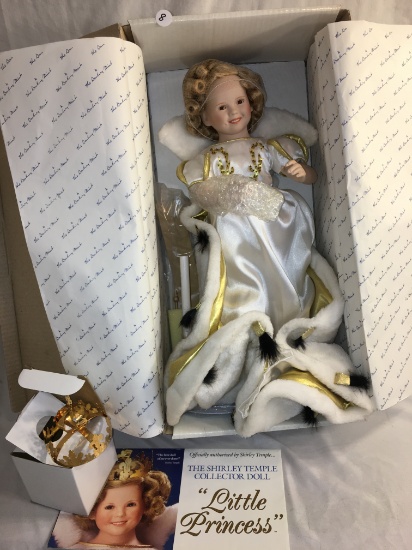 Collector Danbury Mint The Shirley Temple "Little Princess" Porcelain Doll Box: 20"x9.5"