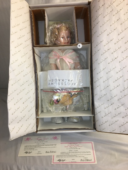 Collector Danbury Mint The Shirley Temple "Flower Girl" Porcelain Doll Box: 20.5"x10"