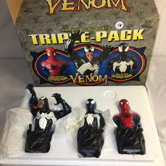 Collector Bowen Designs Venom Mini-Busts Triple-Pack 5.5x7.1/4" Overall Venom, Spider-man