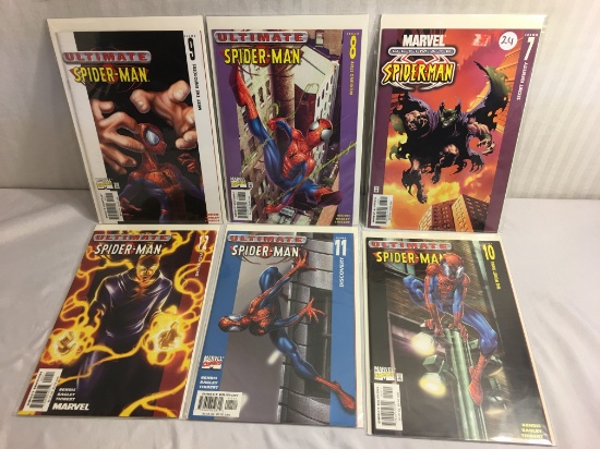 Lot of 6 Pcs Collector Marvel Comics Ultimate Spider-man Comic Books No.7.8.9.10.11.12.