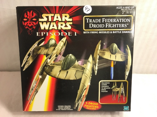 NIB Hasbro Star Wars Episode I Trade Federation Droid Fighters Vehicles box: 10x10.5