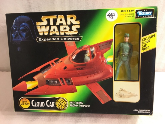 NIB Kenner Star Wars Expanded Universe Cloud Car Vehicle & Figure Box Size:7.5x10.5"