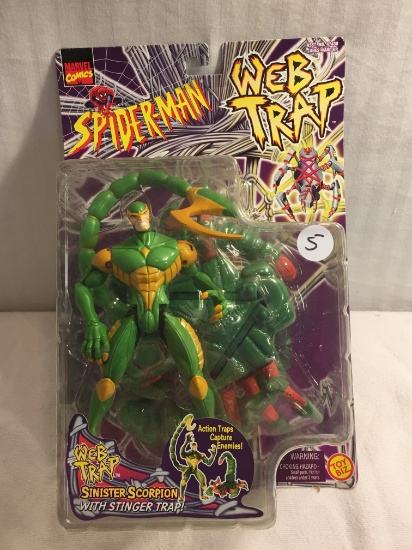 NIP Collector Toy Biz Marvel Comics Spiderman Web Trap Sinister Scorpion Action Figure