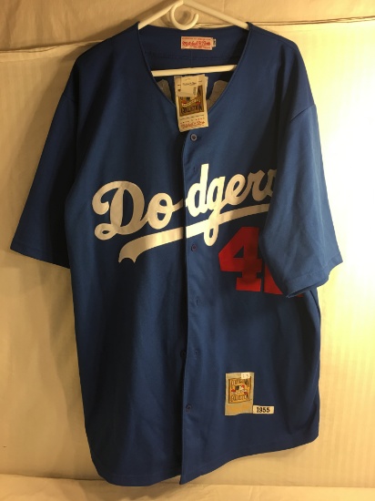 Collector NWT NFL Used Mitchell & Ness Copperstown 1955 Dodgers Robinson #42 Blue Color