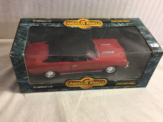 Loose ERTL Collectible American Muscle 1/18th Scale DieCast Metal '67 Chevelle L-78 Red/Black