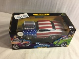 Collector New Funline California Too Coll Muscle Machines '66 Nova American Flag Stripe 1:18 SC