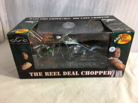 Collector NIB Bass Pro Shop[s The Reel Deal Chopper Orange Country Choppers 15"W Box