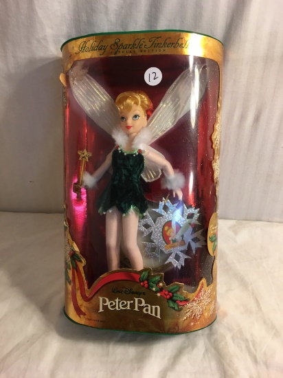 Collector Walt disney's Holiday Sparkle Tinkerbell Special Edition Peter Pan Doll 13"Tall Box Size