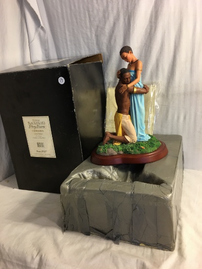 Collector Thomas Blackshear's Ebony Visions "Cherished" Ltd. Edt. 1st Issue Figurine On Wood Base