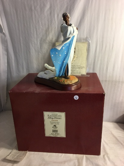 Collector Thomas Blackshear's Ebony Visions "Winter" 2002 Member Edt. Figurine on Wood Base