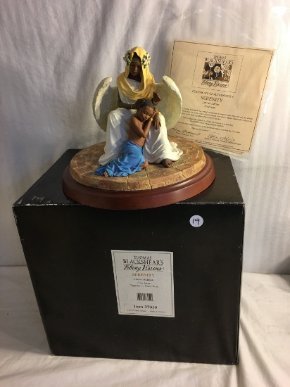 Collector Thomas Blackshear's Ebony Visions "Serenity" Limited Edt. 1st issue Figurine On Wood Base