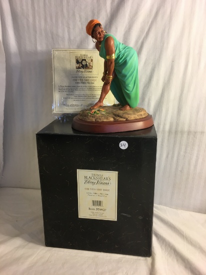 Collector Thomas Blackshear's Ebony Visions Ltd. Edt. 1st Issue "Oh Yes She Did" Figurine on Wood B