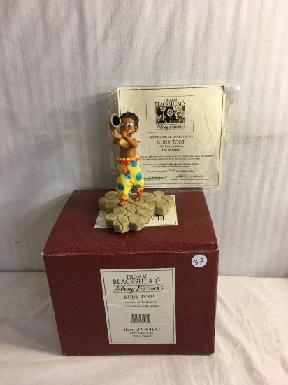 Collector Thomas Blackshear's Ebony Visions "Rudy Toot" 2000 Limited Edt. Figurine No.37064EO