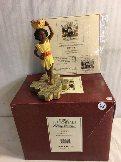 Collector Thomas Blackshear's Ebony Visions "Kitty"" 2000 Limited Edt. Figurine No.37077EO