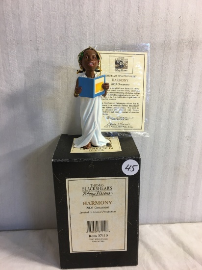 Collector Thomas Black Shear's Ebony Visions "Harmony" 2003 Ornamnet Ltd. Edt, to Annual No.37110