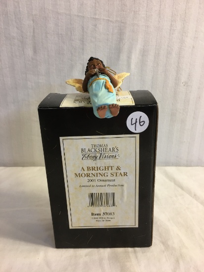 Collector Thomas Black Shear's Ebony Visions "A Bright & Morning Star" 2001 Ornament Ltd. Edt. 6"tal