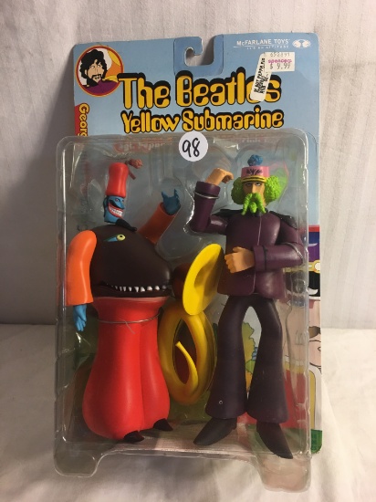 Collector NIP McFarlane Toys The Beatles Yellow Submarine 8"tall action Figure "George W/Snapping Tu