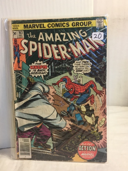 Collector Vintage Marvel Comics The Amazing Spider-man Comic Book No.163