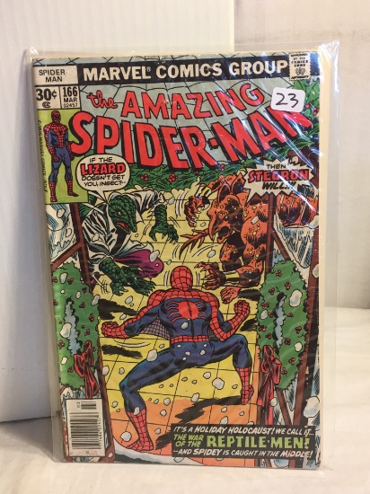 Collector Vintage Marvel Comics The Amazing Spider-man Comic Book No.166