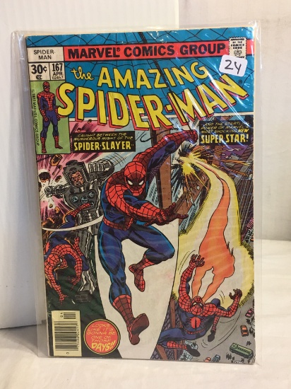 Collector Vintage Marvel Comics The Amazing Spider-man Comic Book No.167