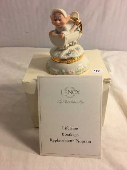 Collector Nib Lenox Treasures "Dopey Treasure Box Figurine Size: 5.5x4.5" Box Size With COA