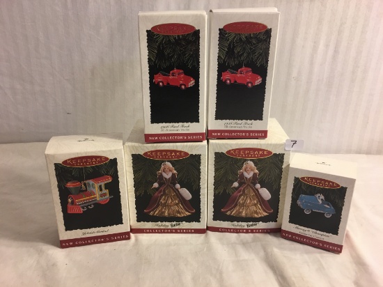 Lot of 6 Pieces Christmas Holiday Assorted hallmark Ornaments Assorted Sizes 3-6"Tall/each