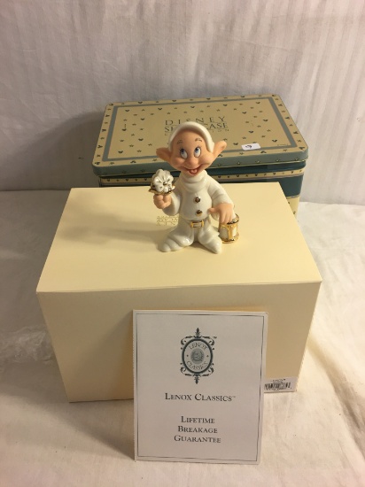 Collector NIB Lenox Disney Showcase Collection "Dopey" Porcelain Figurine in Tin Box Size:8.5x5.3/8"