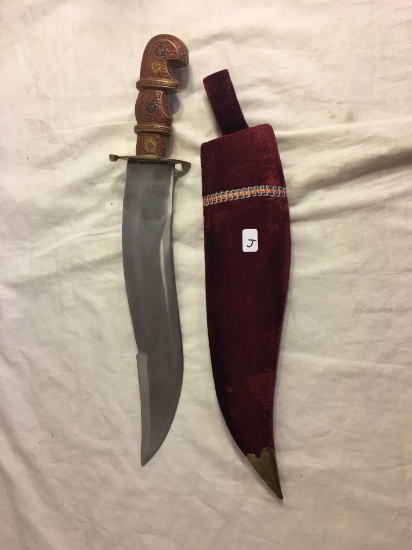 Collector Bowe Hunting Fighting Knive With Red Case Overall Size:16.5" Long