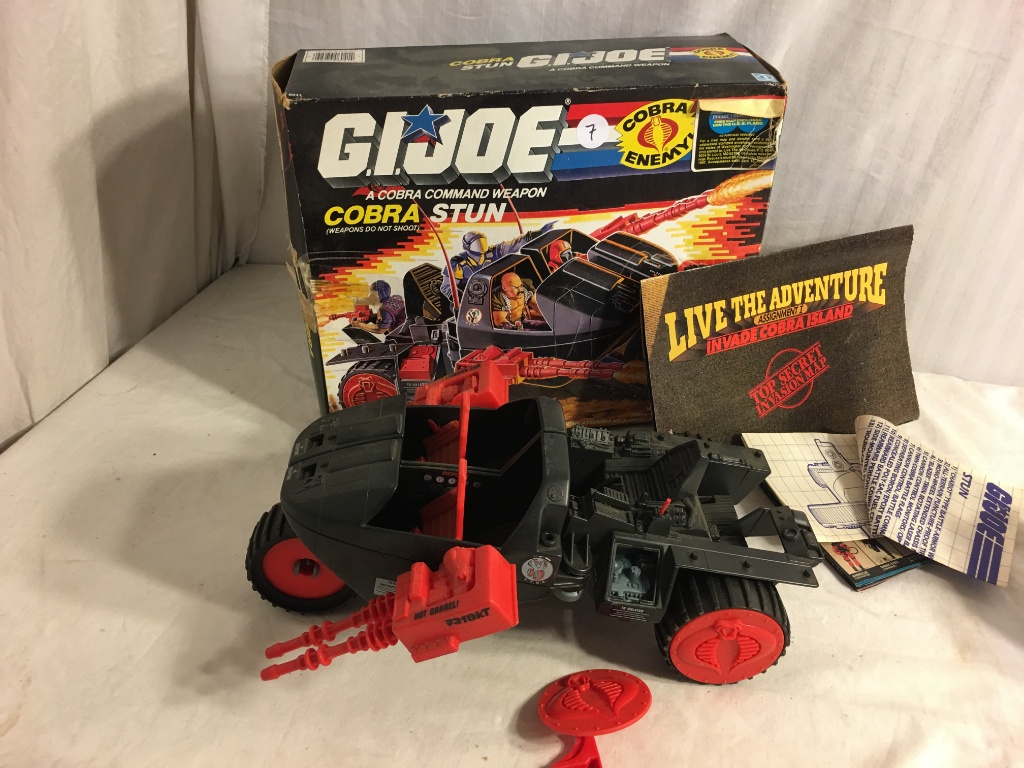 Collector Vintage 1986 Hasbro G.I. Joe Cobra Command Weapon Cobra Stun  Vehicle 12x9" Box | Art, Antiques & Collectibles Toys & Hobbies Diecast &  Toy Vehicles | Online Auctions | Proxibid