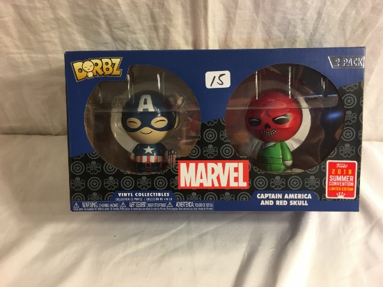 NIB DORBZ Funko 2018 Summer Convention Ltd. Edt. Captain America & Red Skull Vinyl Figure 4"T