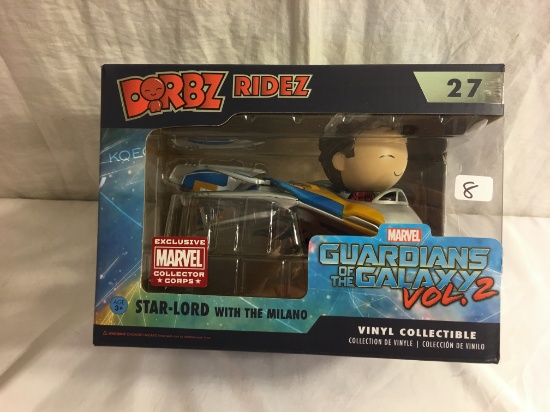 NIB DORBZ RIDEz Marvel Guardians of The Galaxy Vol2 #27 Star-Lord W/The Milano Vinyl Figure