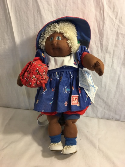 Collector Loose Vintage 1989 Original Cabbage Patch Kids Doll "Vallenina Buffy Size: 17"tall