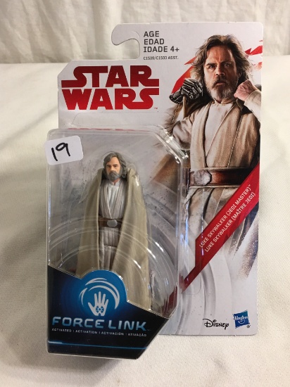 Collector NIP Star Wars Hasbro Disney Luke Skywalker (Jedi Master) Force Link 3-4"tall