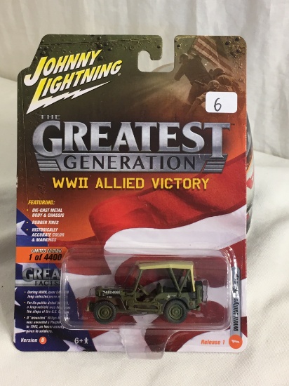NIP Johnny Lightning 1:64 Scale DieCast Metal Car "WWII Willy's MB Jeep Allied Victory Car