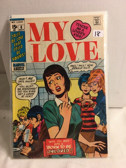 Collector Vintage Marvel Comics My Love No.8 Comic Book