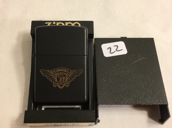 Collector Zippo Camel genuine Tassle Black Pocket Lighter Size:2.1/4"Tall