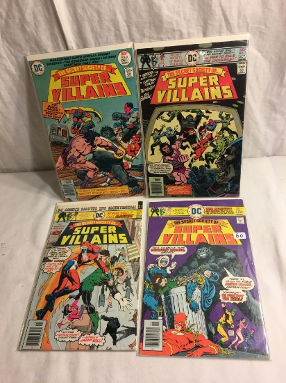 Lot of 4 Pcs Collector Vintage DC, Secret Society Of Super Villains Comics No.1.2.3.4.