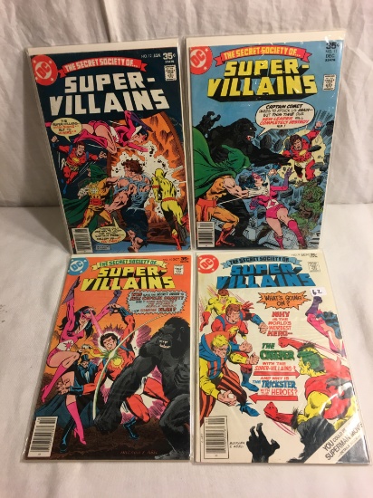 Lot of 4 Pcs Collector Vintage DC, Secret Society Of Super Villains Comics No.9.10.11.12.