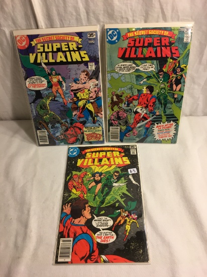 Lot of 3 Pcs Collector Vintage DC, Secret Society Of Super Villains Comics No.13.14.15.