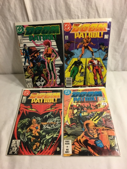 Lot of 4 Pcs Collector Vintage DC, The Doom Patrol Comic Books No.1.2.3.4.